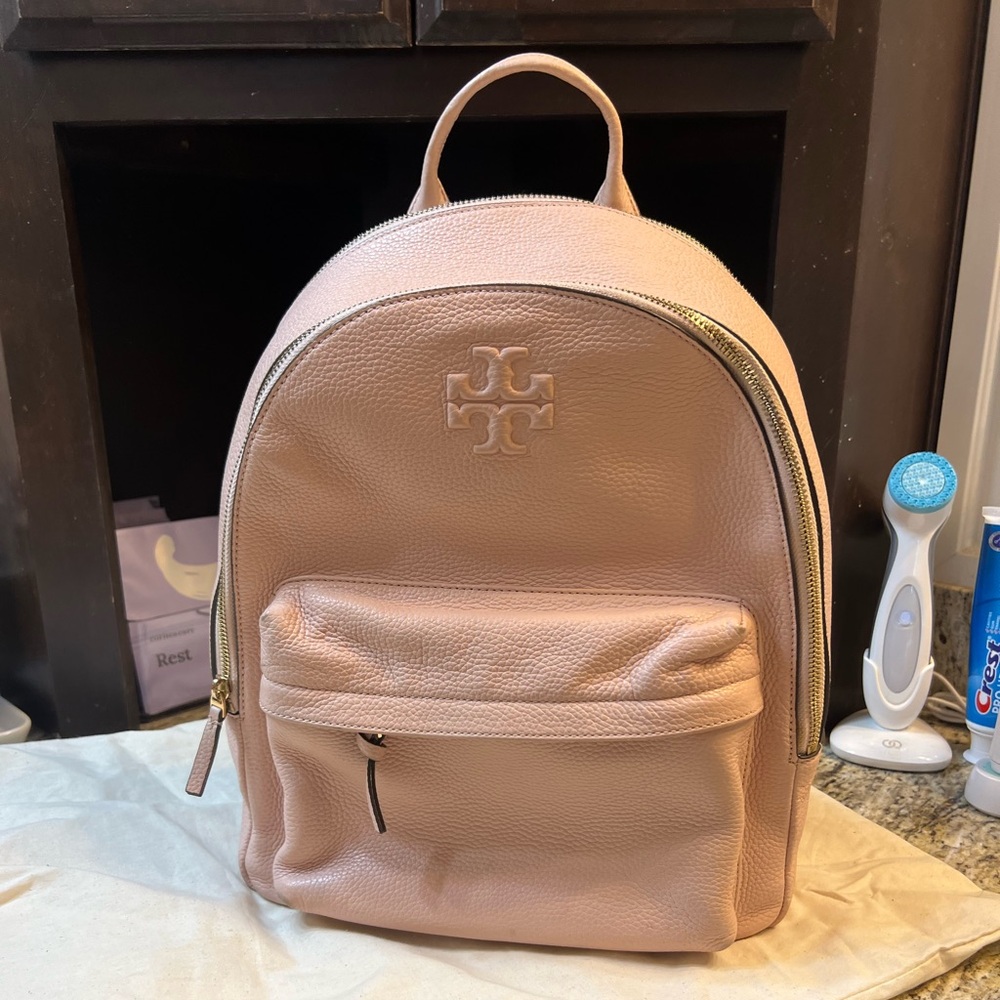 Tory Burch Pink Leather Backpack & Wallet Bundle